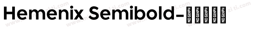 Hemenix Semibold字体转换